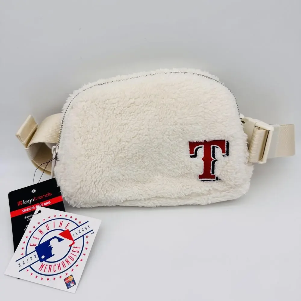 Texas Rangers Sherpa Belt Bag Crossbody MLB Baseball Logo Brands Adjustable NEW
